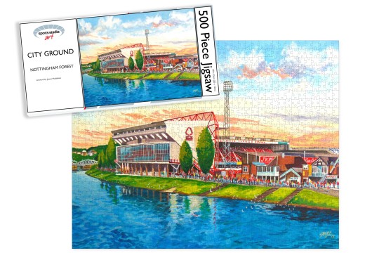 City Ground Stadium 'Going to the Match' Fine Art Jigsaw Puzzle - Nottingham Forest FC